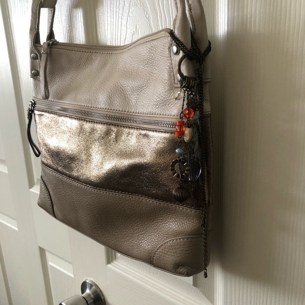 Fossil adj crossbody handbag metallic gold